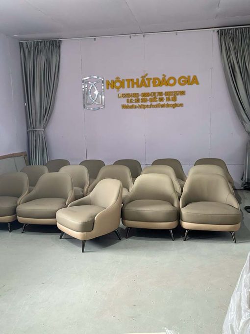 Ghế Armchair cao cấp bọc da sang trọng tại Nội thất Đào Gia