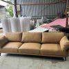 Sofa Vải Nâu Nhạt 3 Chỗ Ngồi