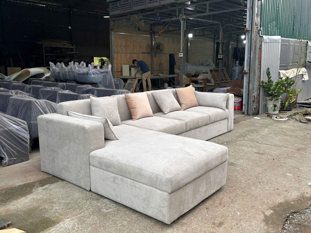 Sofa Chữ L Nỉ