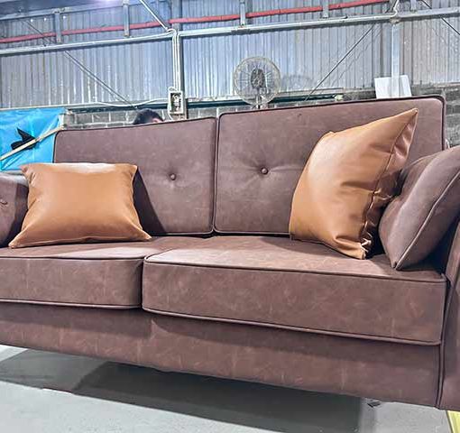 Sofa Da Nâu 2 Chỗ Ngồi