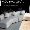 Sofa Da Thật Dáng Cong Nghệ Thuật