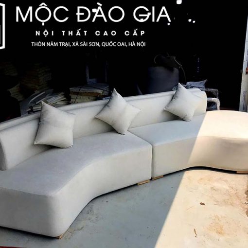 Sofa Da Thật Cao Cấp Dáng Cong Nghệ Thuật