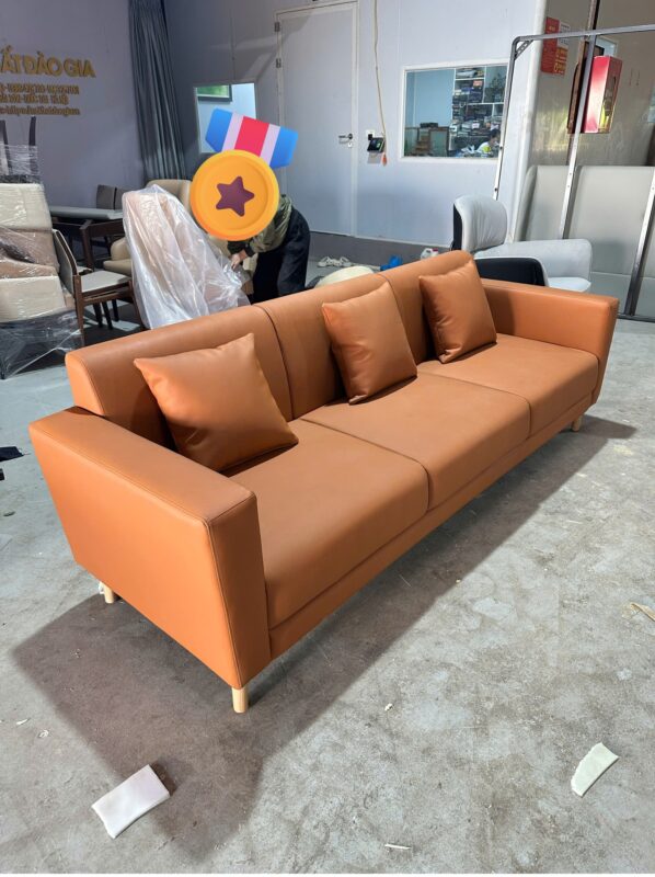 Sofa Băng 3 Chỗ Bọc Da