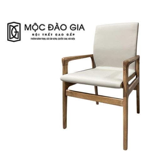 Ghế Gỗ Bọc Da Có Tay Vịn