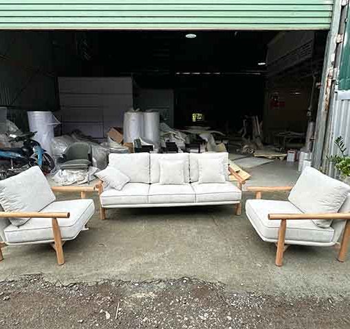Bộ Sofa Khung Gỗ Bọc Vải
