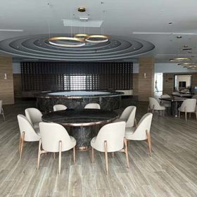 Ghế Ăn Bọc Da Chân Gỗ Cong