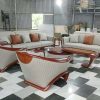 BỘ SOFA GỖ BỌC DA CAO CẤP
