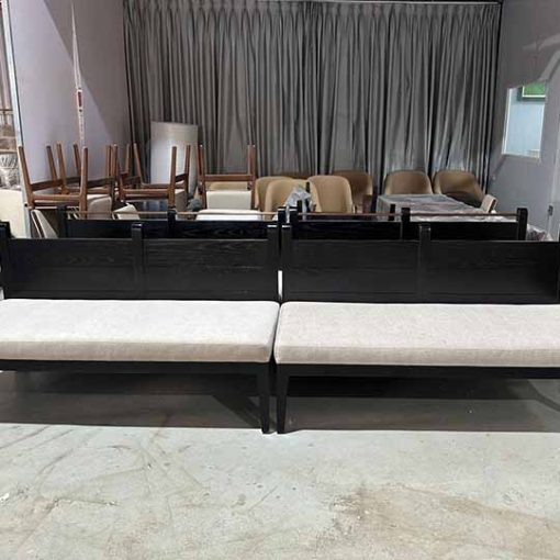 Ghế Băng Khung Gỗ Lưng Thấp