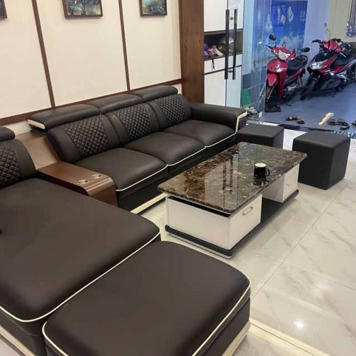 Sofa Da Chữ L